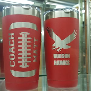 Single Sided Personalized Football Tumbler, Football Team Tumbler, Football Gift, Team Gifts, Football Mom, Football Player Gift