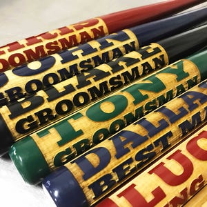 Groomsmen Gift, Personalized Bat, Mini Baseball Bat, Ring Bearer Gift, Wedding Gift, Custom Engraved, Baseball Bats, Gift for Him, Boys Gift