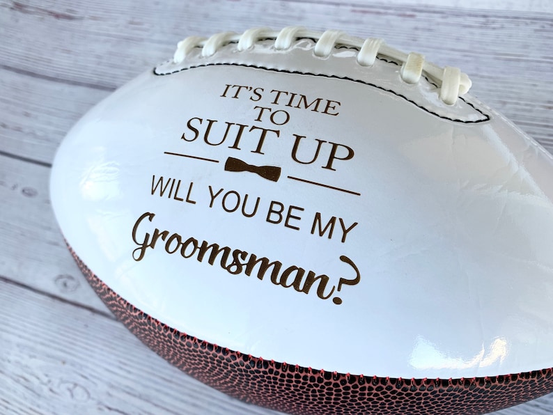 Groomsmen Proposal Football, Ring Bearer Proposal Football, Groomsmen Gift, Best Man Gift, Ring Bearer Gift, Gifts for Men, Sports Gift image 4