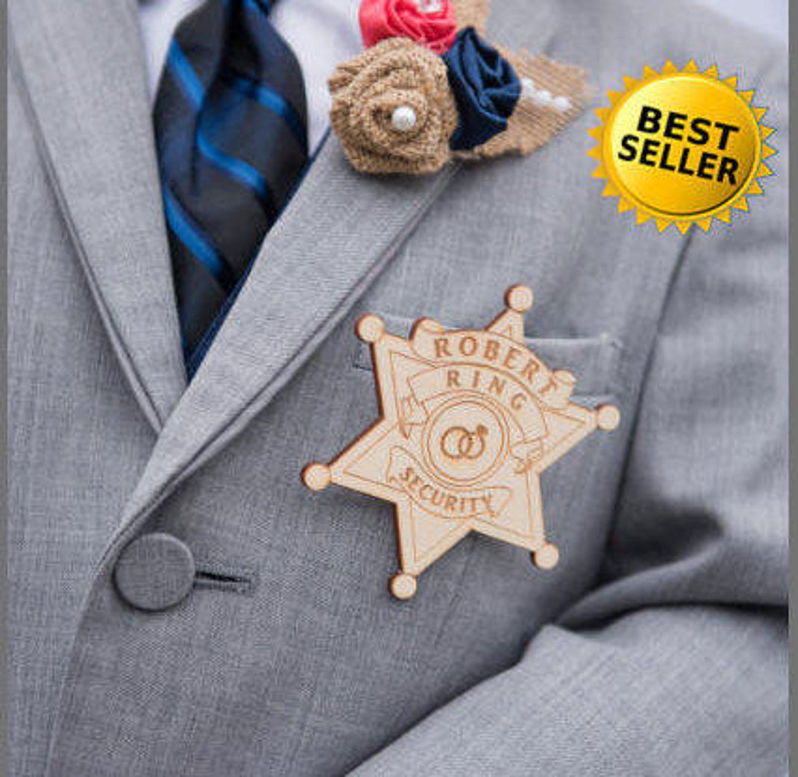 Ring Security Badge Ring Bearer Badge Ring Bearer Security Etsy