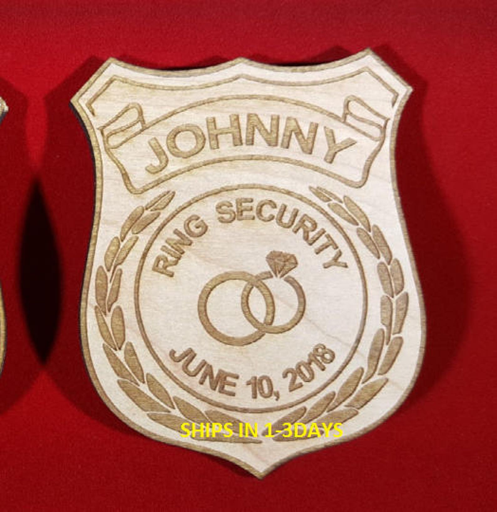 Ring Security Badge Ring Bearer Badge Ring Bearer Security Etsy