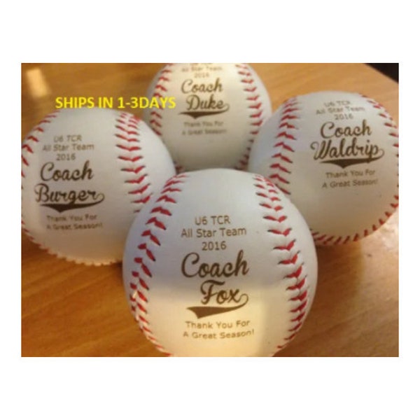 Personalized Baseball, Personalized Coach Gift, T-Ball, Tee Ball, Little league, Team Balls, League Balls