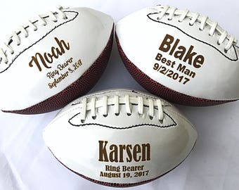 Ring Bearer Gift, Personalized Football, Mini Football, Gifts for Men, Groomsmen Gift, Personalized Gift, Sports Gift, Keepsake