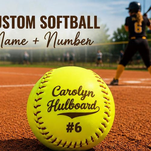 Softbol personalizado, premios de equipo, regalo para entrenadores, anuncio de nacimiento, regalo de softbol, softbol femenino, regalo para entrenador de softbol, amante del softbol 2