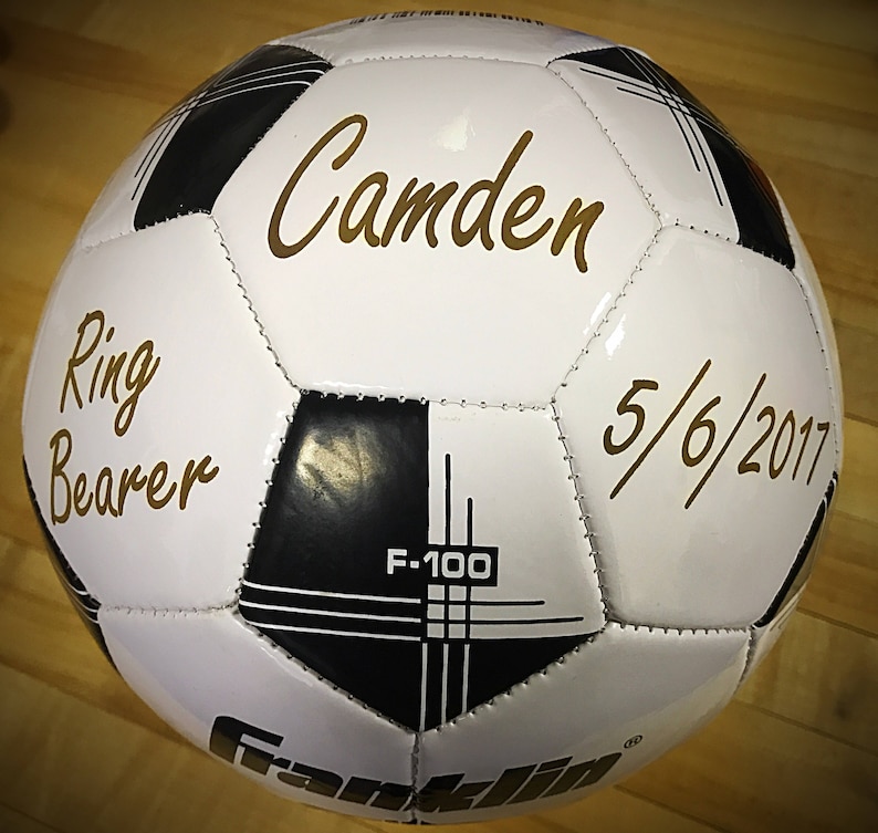 Ring Bearer Gift Personalized Soccer Ball Groomsmen Gift Etsy