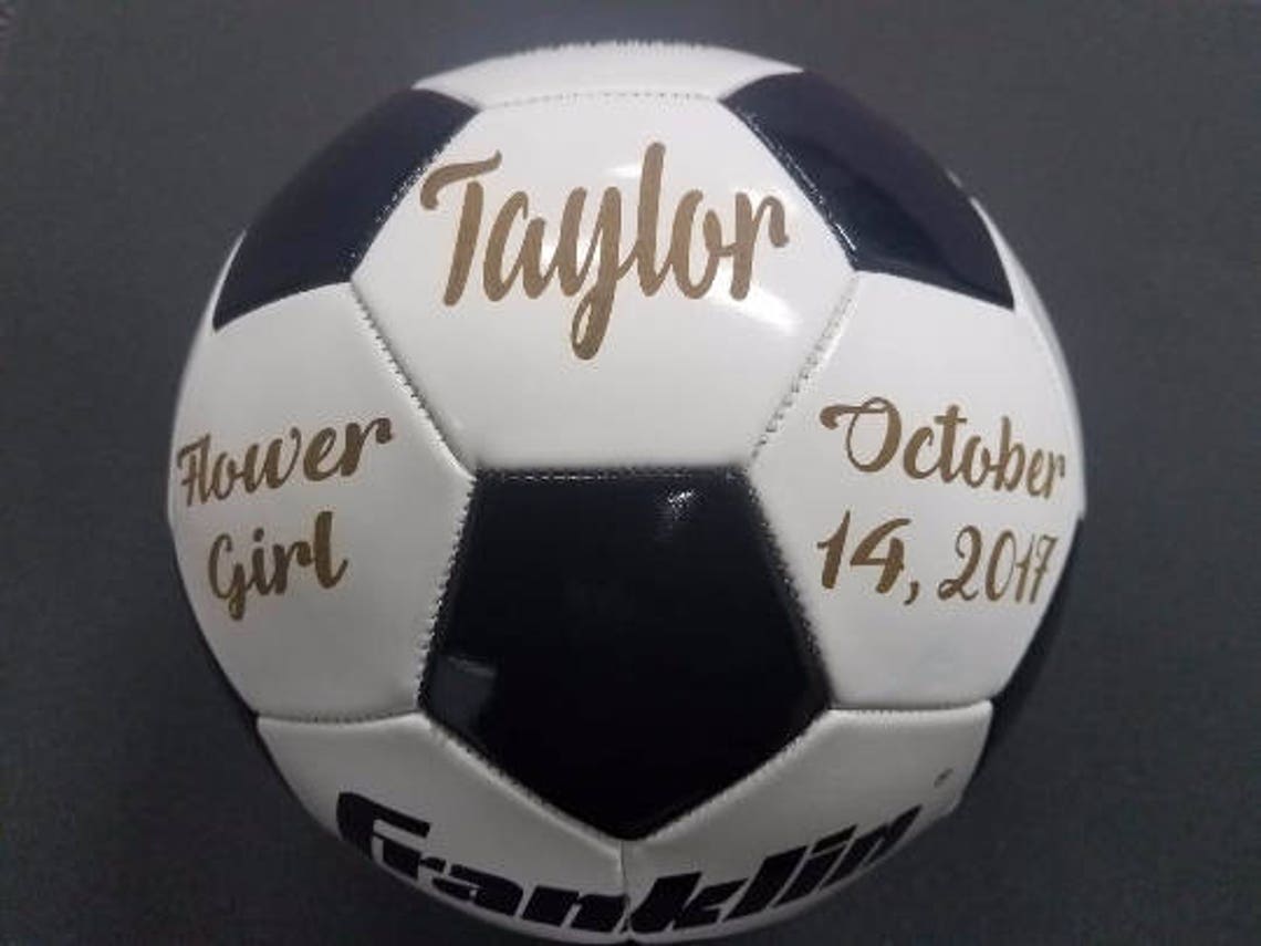 Ring Bearer Gift Personalized Soccer Ball Groomsmen Gift Etsy