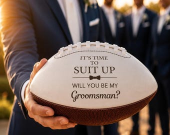 Groomsmen Proposal Football, Will You Be My Groomsman Football, Football Wedding Proposal Gift, Best Man Ask Gift, Wedding Party Keepsake