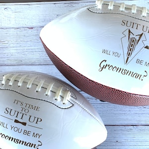 Groomsmen Proposal Football, Ring Bearer Proposal Football, Groomsmen Gift, Best Man Gift, Ring Bearer Gift, Gifts for Men, Sports Gift image 1