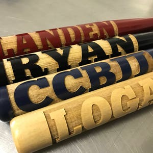 Personalized Bat, Mini Baseball Bat, Ring Bearer Gift, Coach Gift, Groomsmen Gift, Custom Engraved, Baseball Bats, Gift for Him, Boys Gift Block Letters