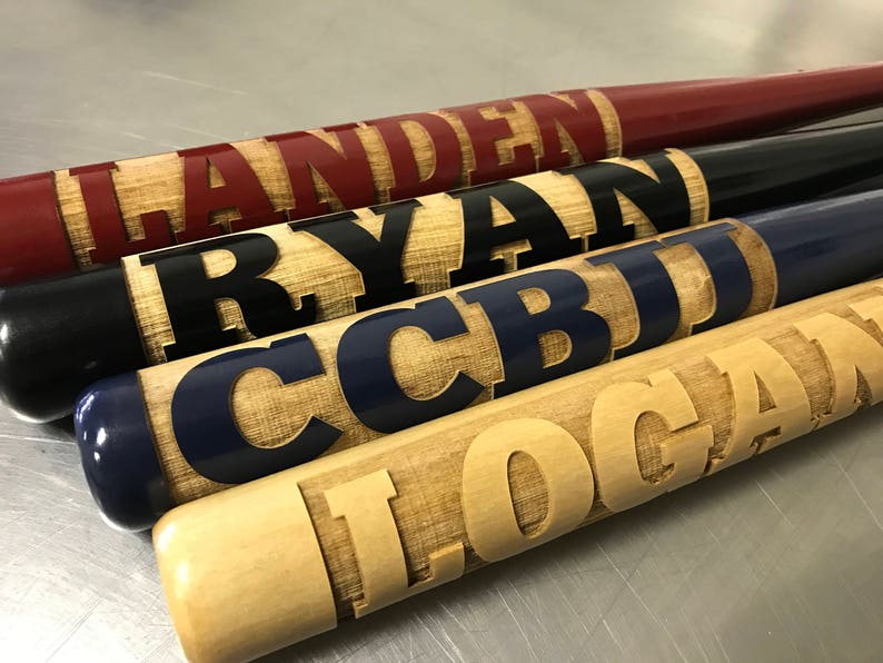 Personalized Bat, Mini Baseball Bat, Ring Bearer Gift, Coach Gift, Groomsmen Gift, Custom Engraved, Baseball Bats, Gift for Him, Boys Gift Block Letters