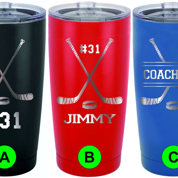 Personalized Hockey Tumbler, Hockey Dad Tumbler, Hockey Team Tumbler, Hockey Gift, Team Gifts, Hockey Mom, Hockey Player Gift