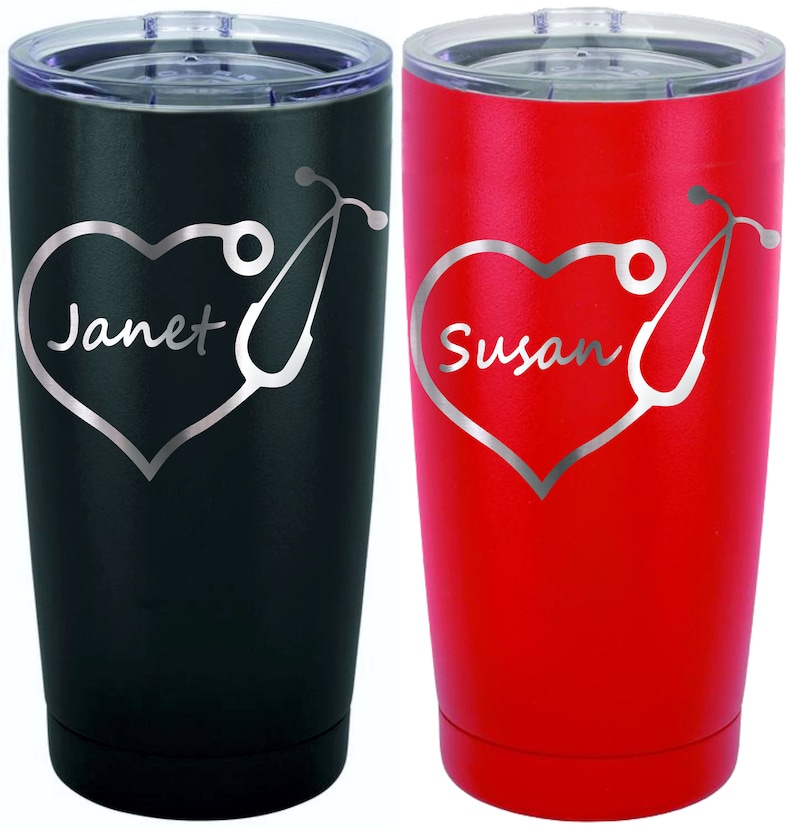 Personalized Stethoscope Tumbler Doctor Tumbler Nurse Etsy
