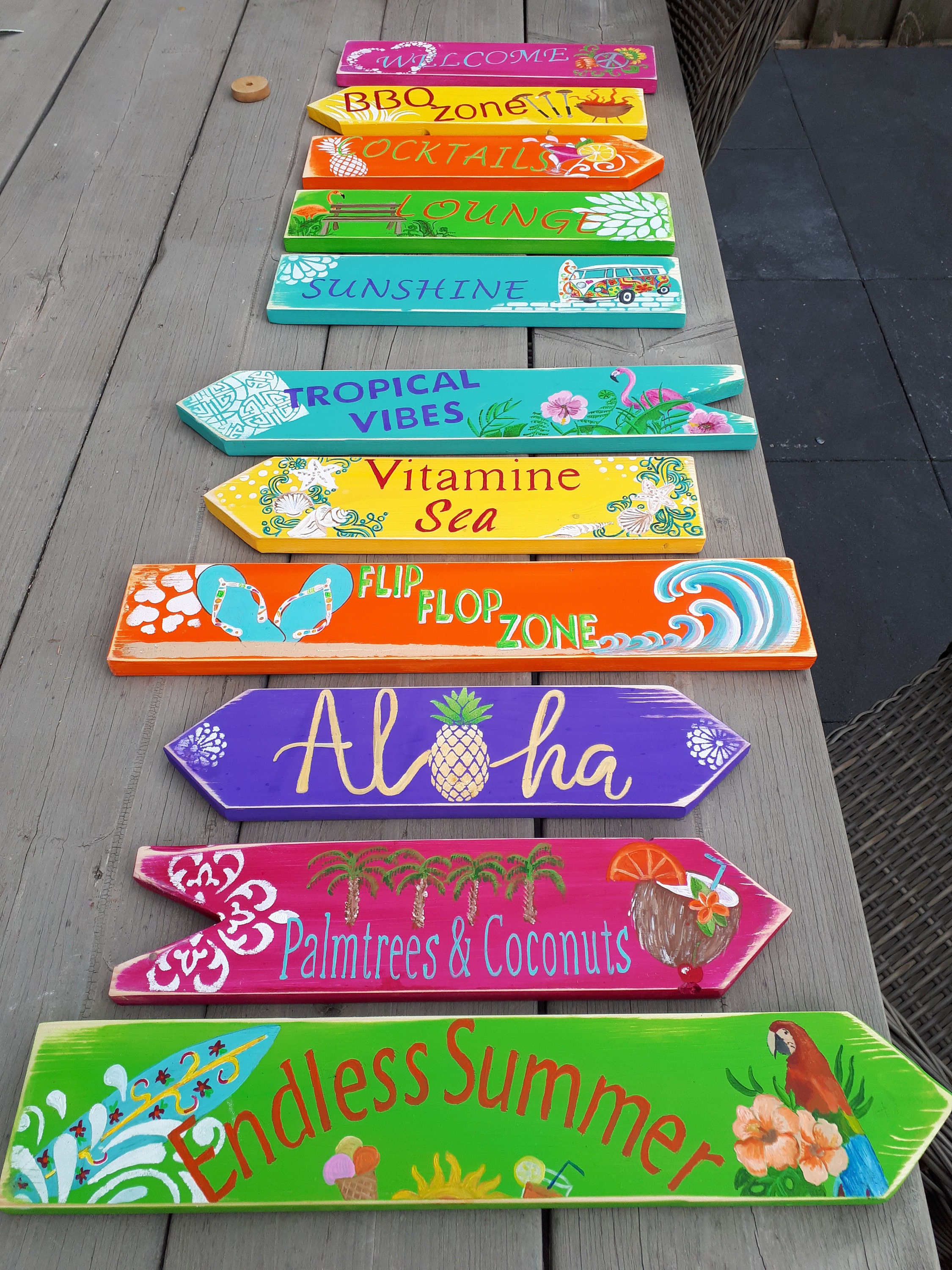 Handmade Wooden Signposts Personalized in E.g. IBIZA Caribbean - Etsy