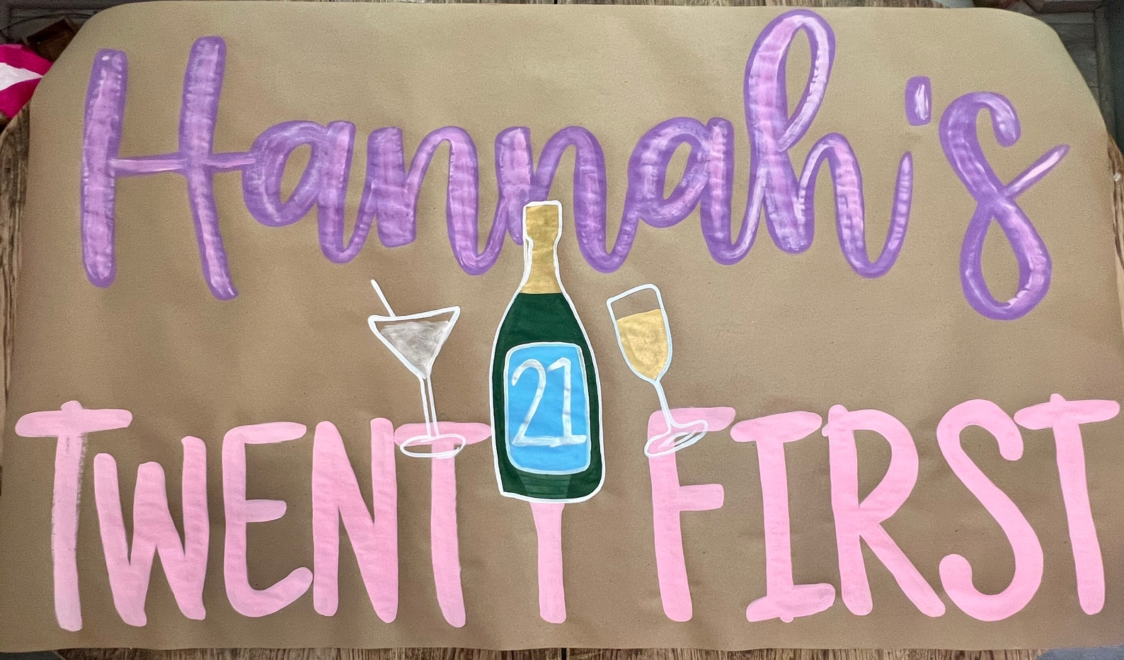 Custom Hand Painted Kraft Paper Banner Paper Banner Party Etsy