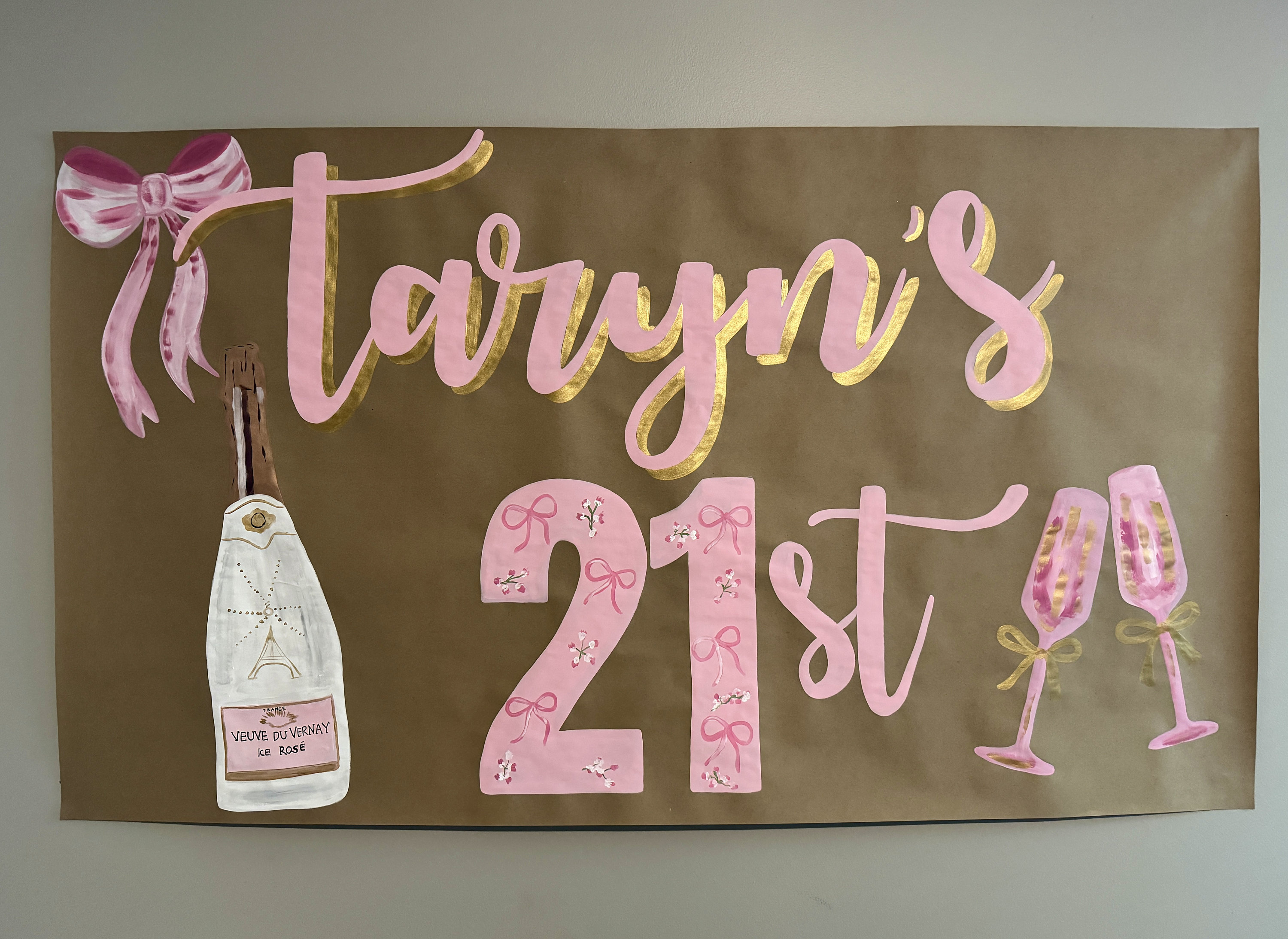 Twenty First Banner Pink 21st Banners