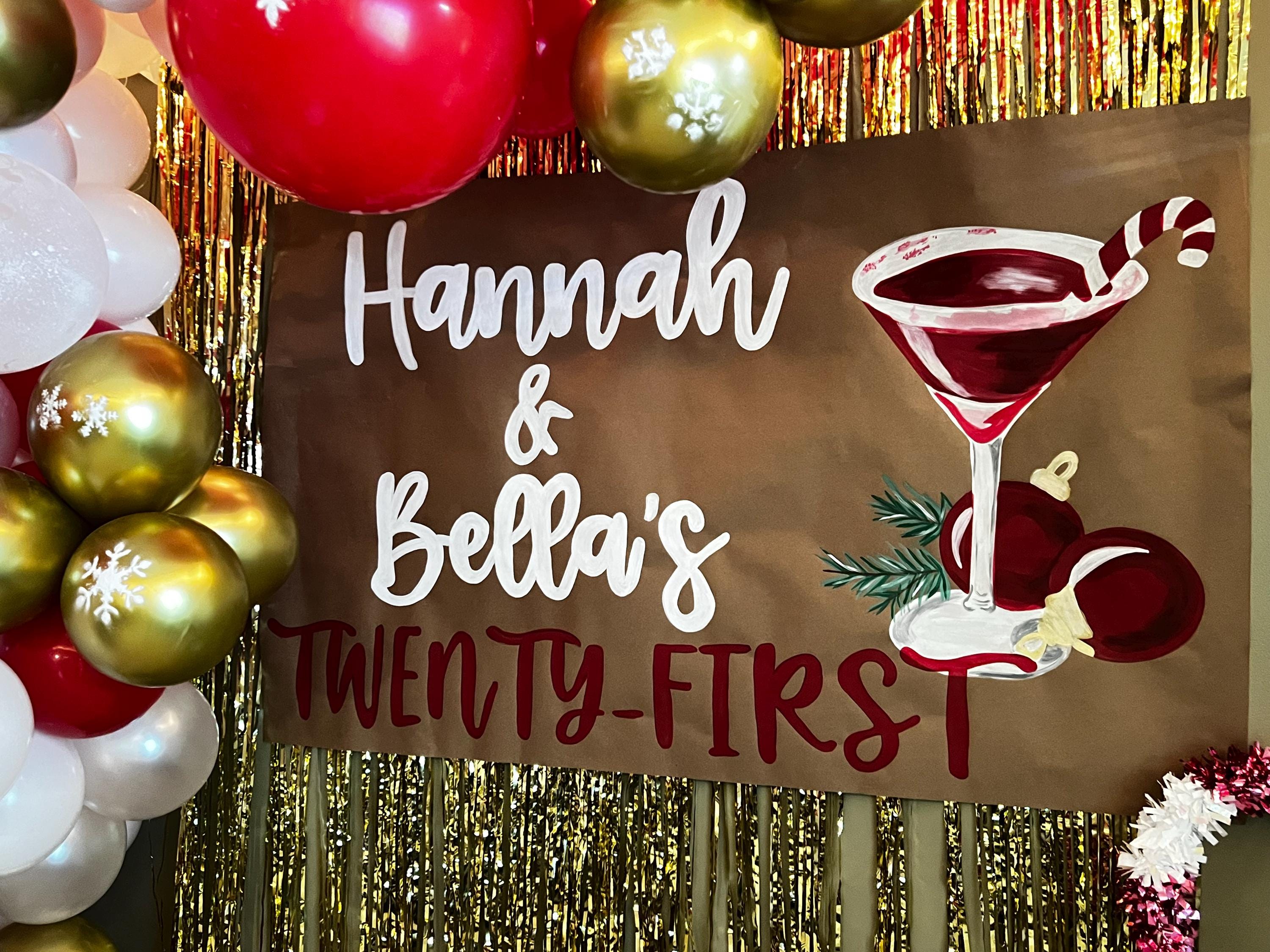 Twenty First Banner Twenty First Birthday Banner Hand Painted Custom Personalized Sign - Etsy