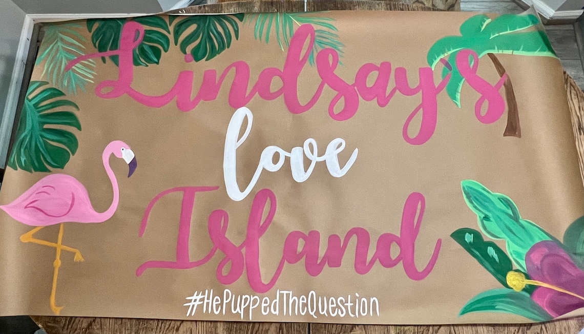 Custom Hand Painted Kraft Paper Banner Paper Banner Party Etsy