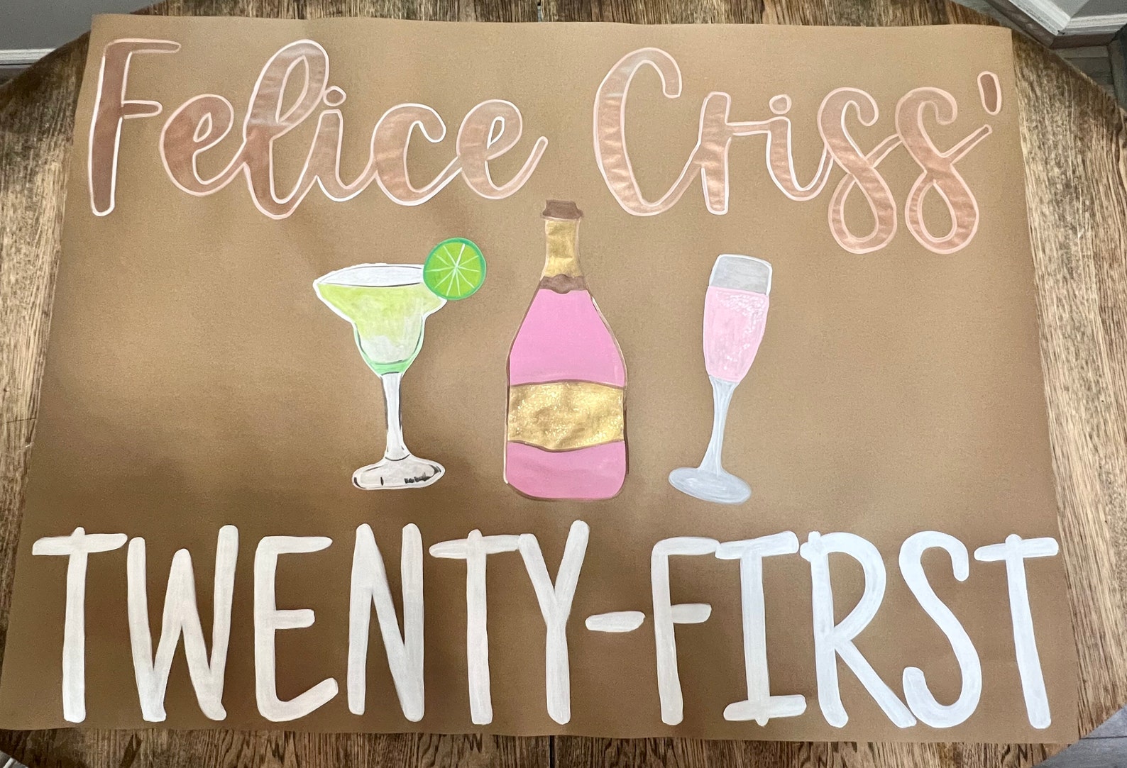 Custom Hand Painted Kraft Paper Banner Paper Banner Party Etsy