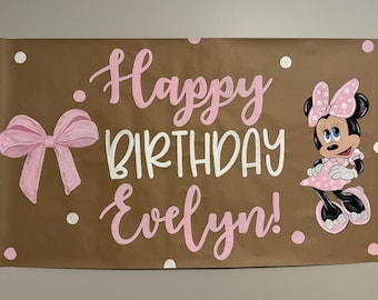 Painted Party Banner, Birthday Sign, Backdrop, Custom Banners