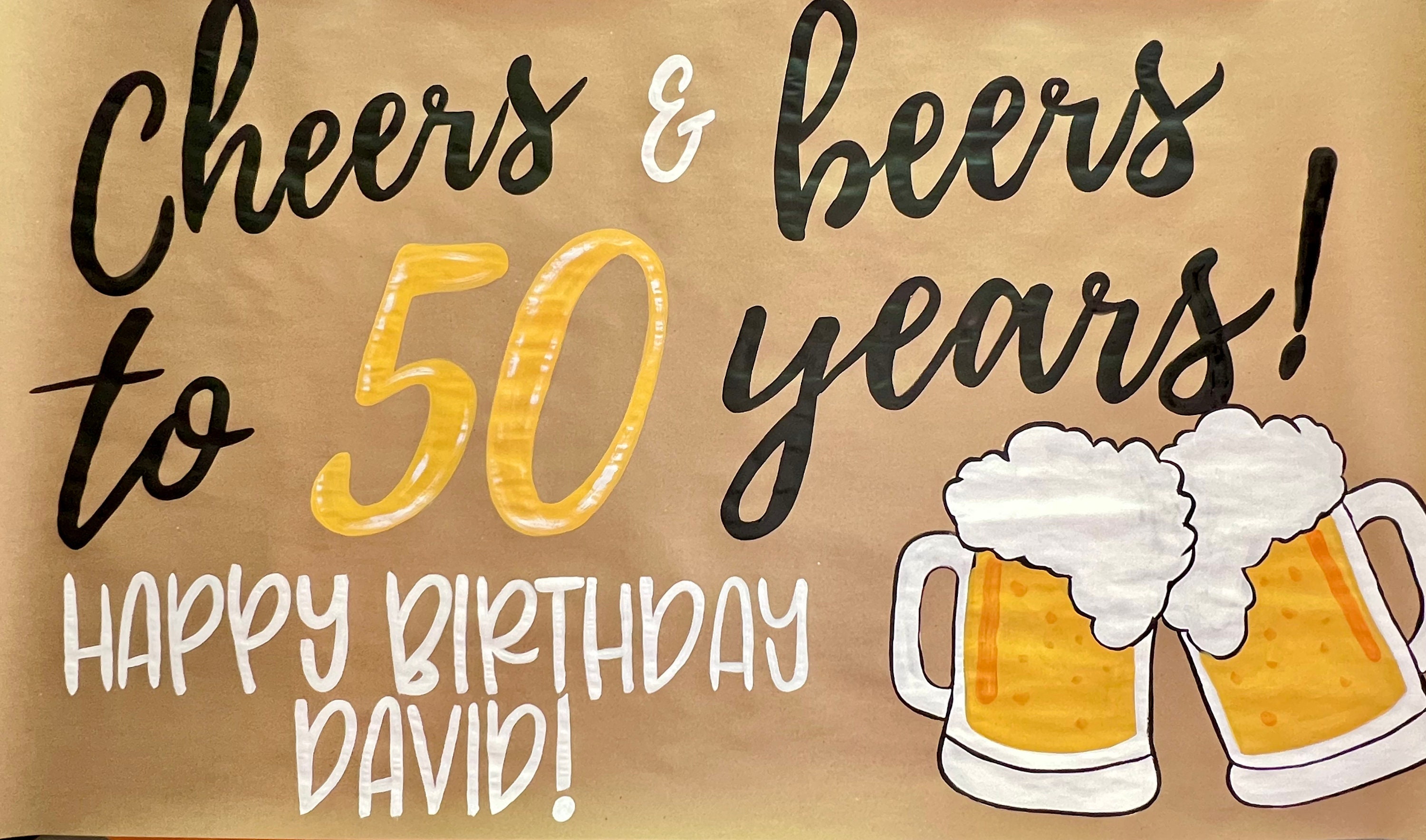 Cheers to Beers Birthday Banner: Hand-painted Party Sign - Etsy
