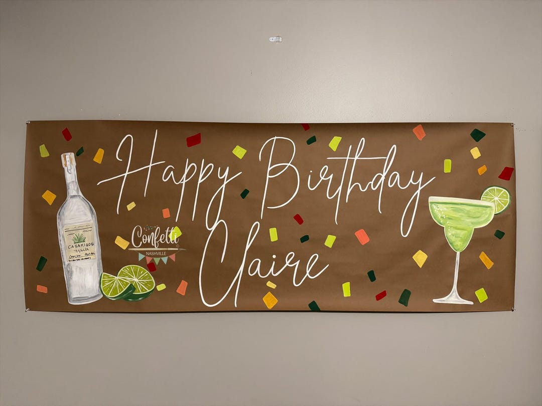 21st Birthday Hand Painted Custom Banner, Twenty First Sign - Etsy
