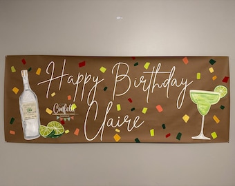 21st Birthday Hand Painted Custom Banner, Twenty First Sign