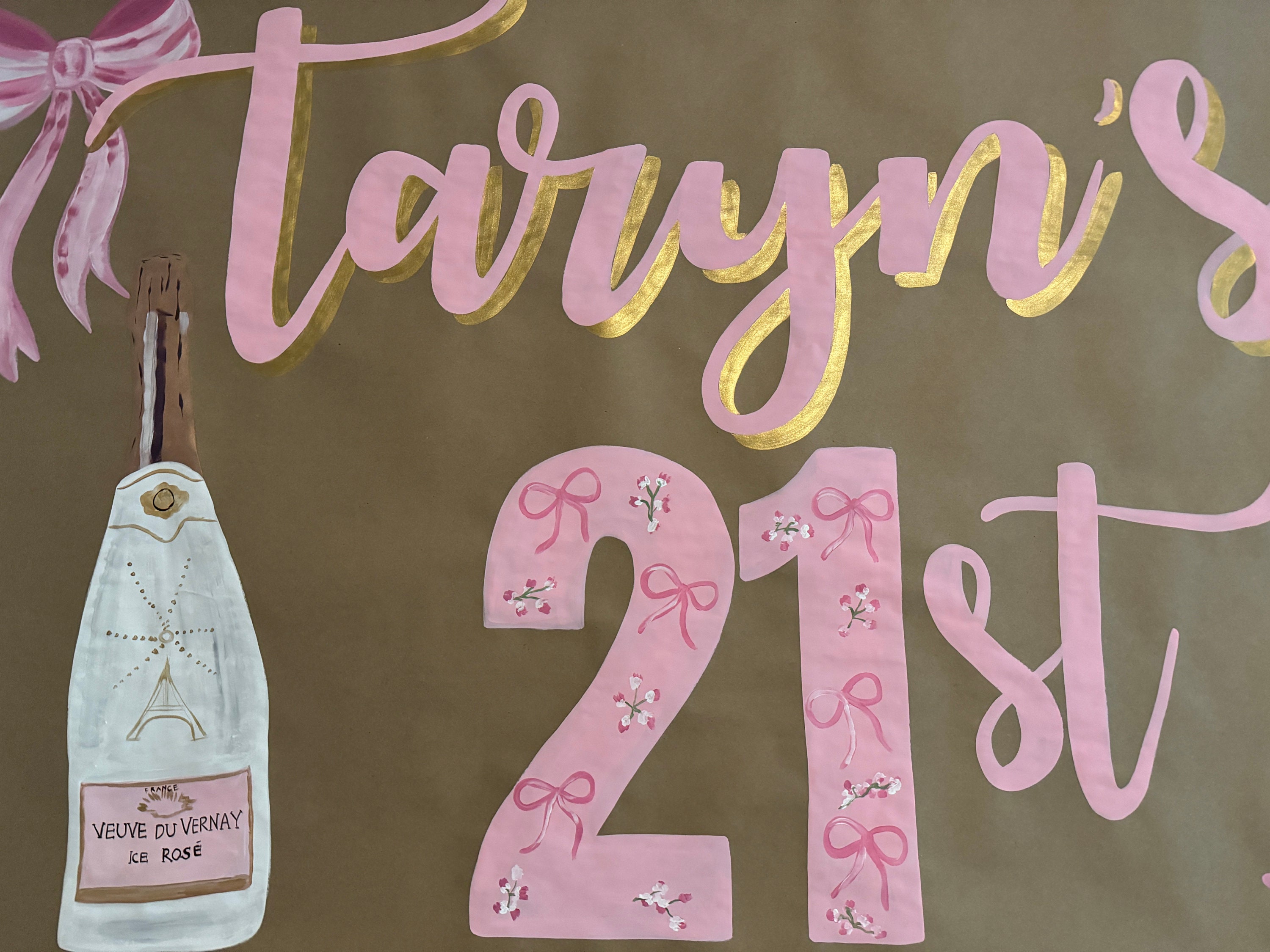 Twenty First Banner Twenty First Birthday Painted Banner - Etsy
