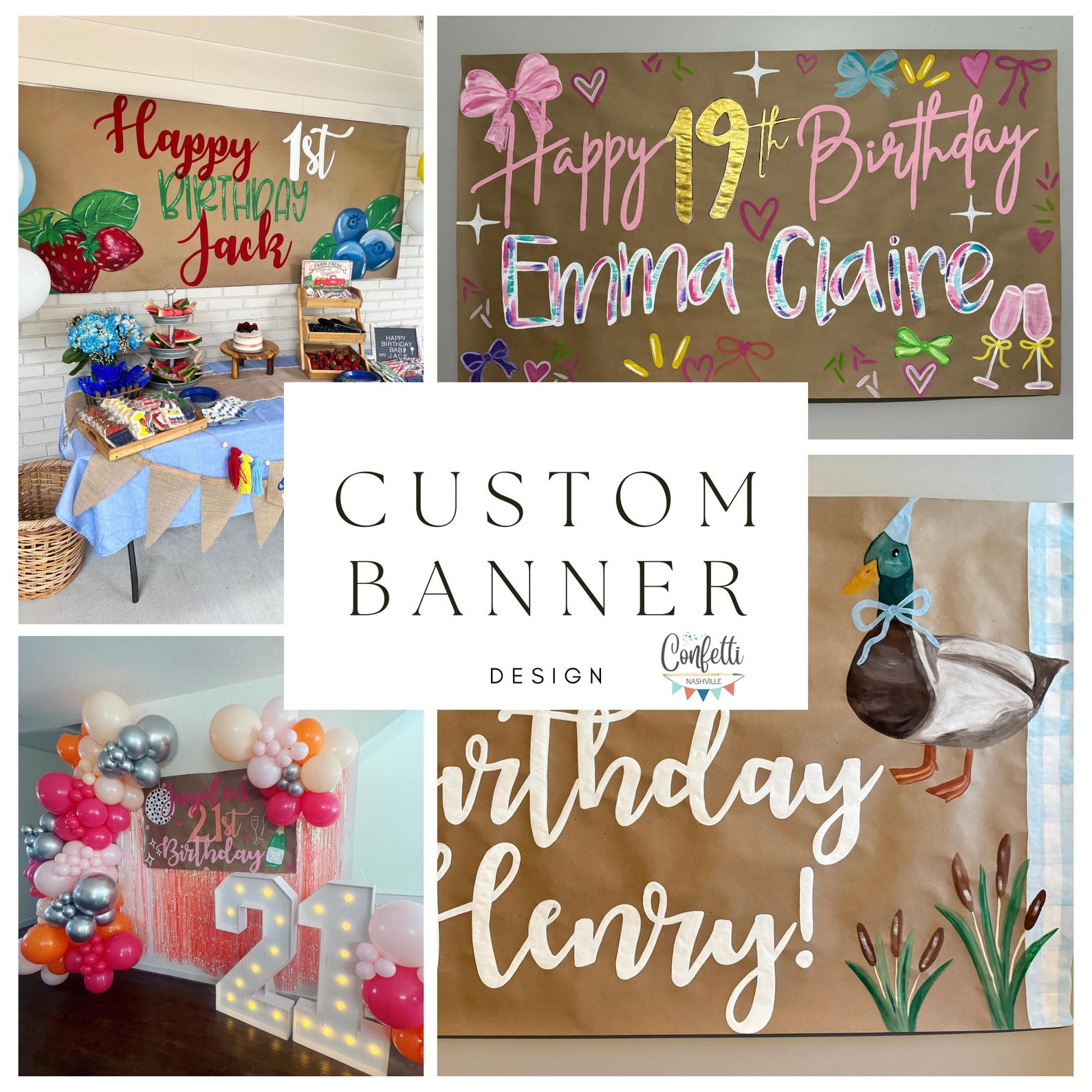 Twenty First Banner 21st Birthday Banner- Hand Painted Twenty First Sign - Etsy