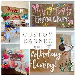 Custom Hand Painted Paper Banner: Deluxe Party Decor