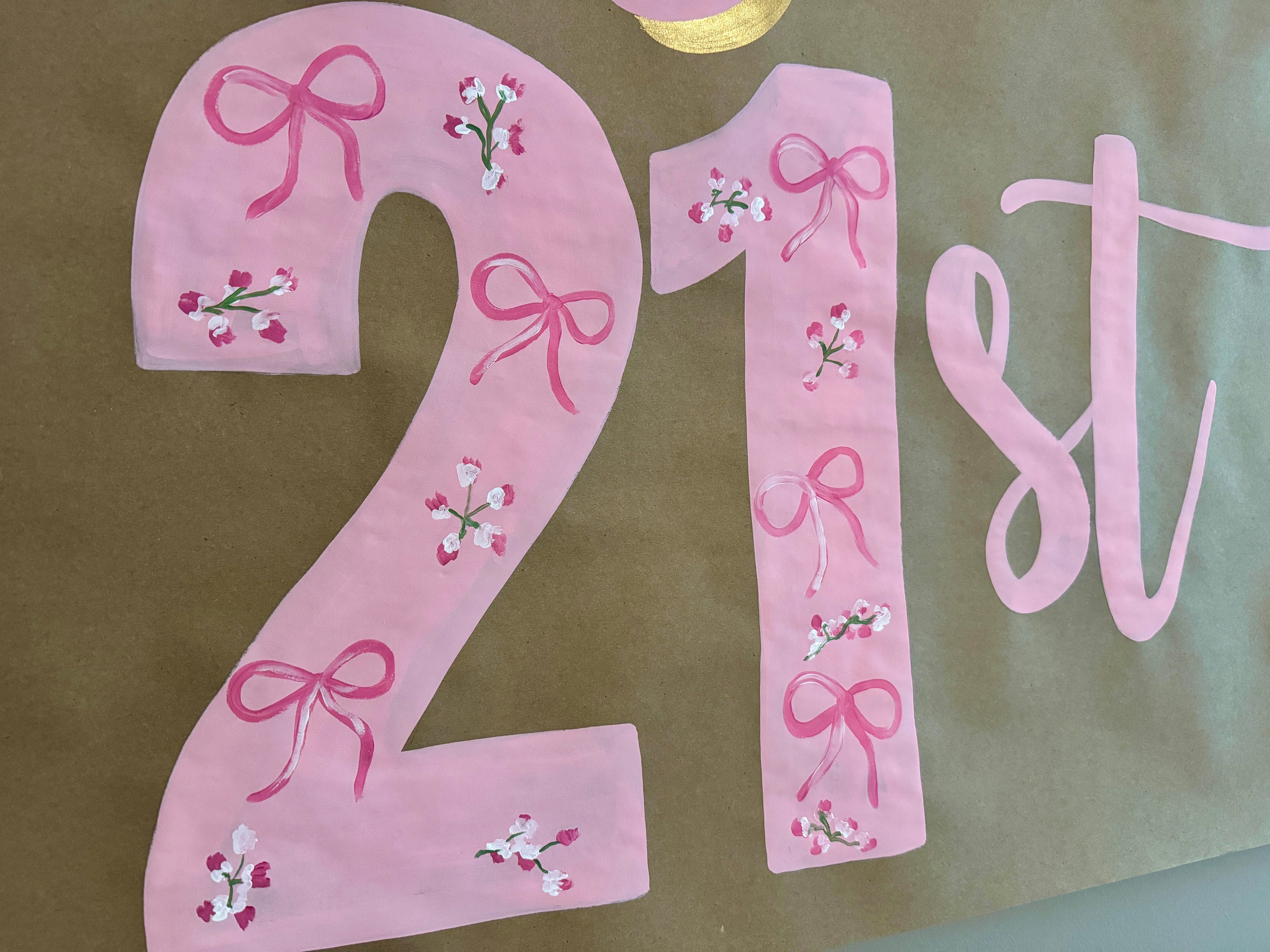Twenty First Banner Twenty First Birthday Painted Banner - Etsy