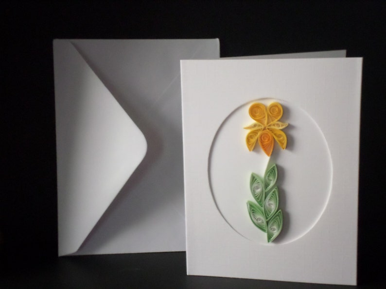 Tri Fold Blank Note Card With Oval Opening Embellished With Etsy