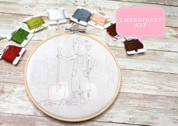 Embroidery Kit for Beginners, Pre Printed Embroidery Kit for