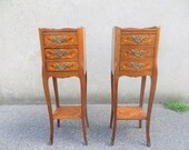 Pair of french Louis XV style side tables nightstands