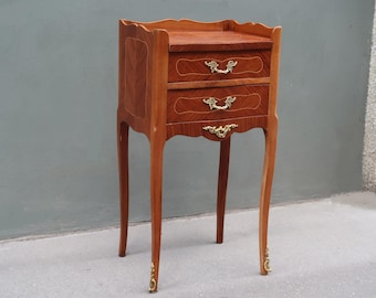 French antique Louis XV style side table nightstand