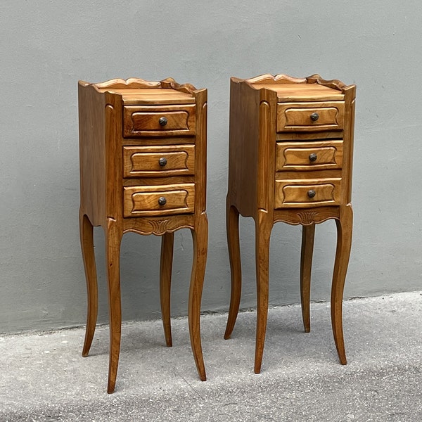 Antique Pair of Side Tables Etsy