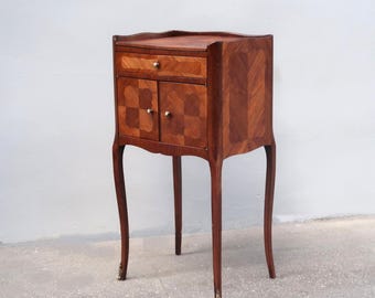 French antique Louis XV style side table nightstand