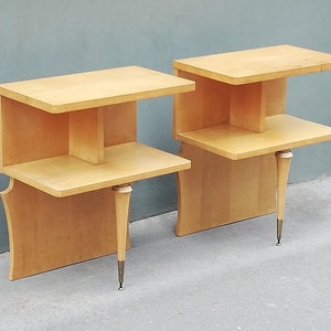 Pair of french mid-century side tables / nightstands