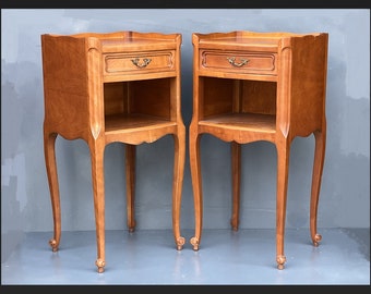 Pair of french Louis XV style side tables nightstands