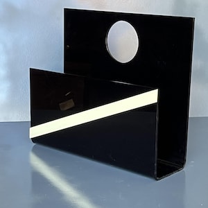 French 80&#39;s magazine rack made from plexiglass