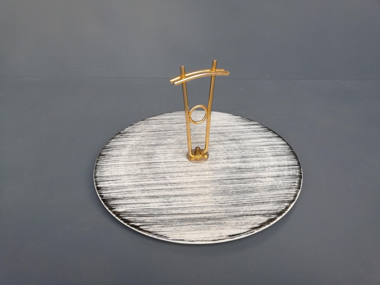 Plat à Fromage Céramique Années 50 Vintage Cheese Plate