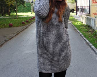 Knit sweater dress oversized sweater knit dress hand knit sweater sweater dress knit sweater long sweater knit tunic women sweater