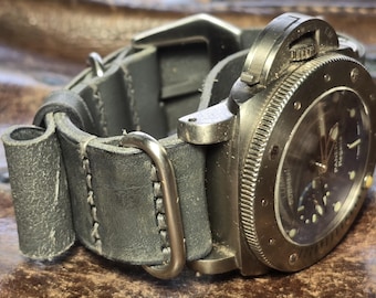 Nato strap grey color  26mm width for pam