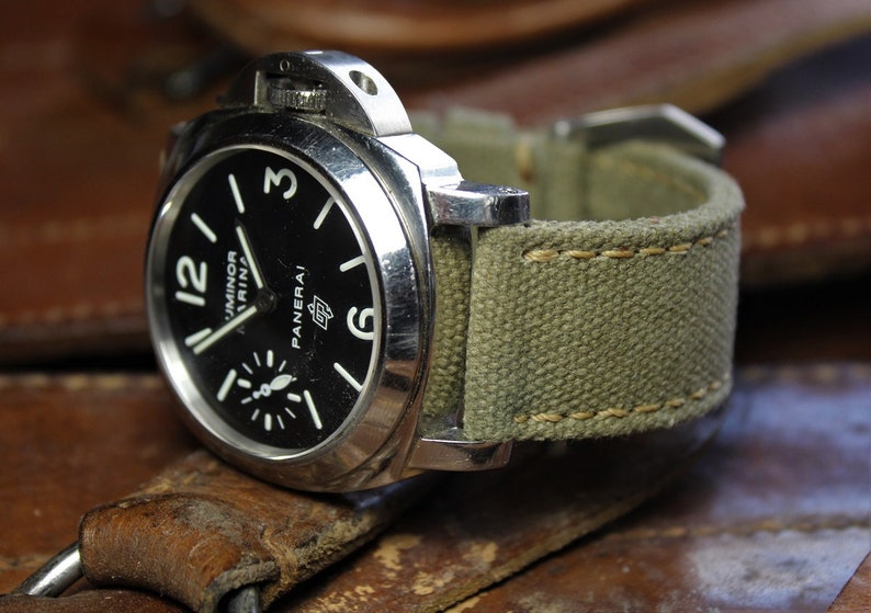 panerai canvas strap 24mm