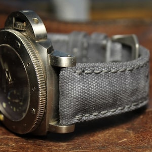 Correa de lona acolchada color gris para reloj pam CUSTOM MADE