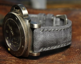 Correa de lona acolchada color gris para reloj panerai CUSTOM MADE