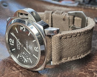 dark khaki canvas strap  custom made for pam