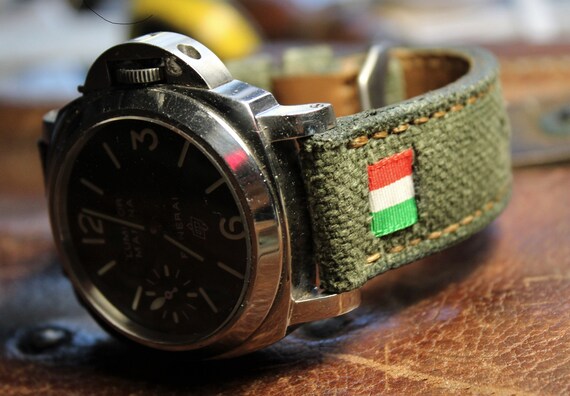 Cinturino in tela verde realizzato su misura per panerai | Etsy Italia