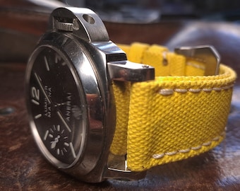 yellow canvas strap  custom made for pam...