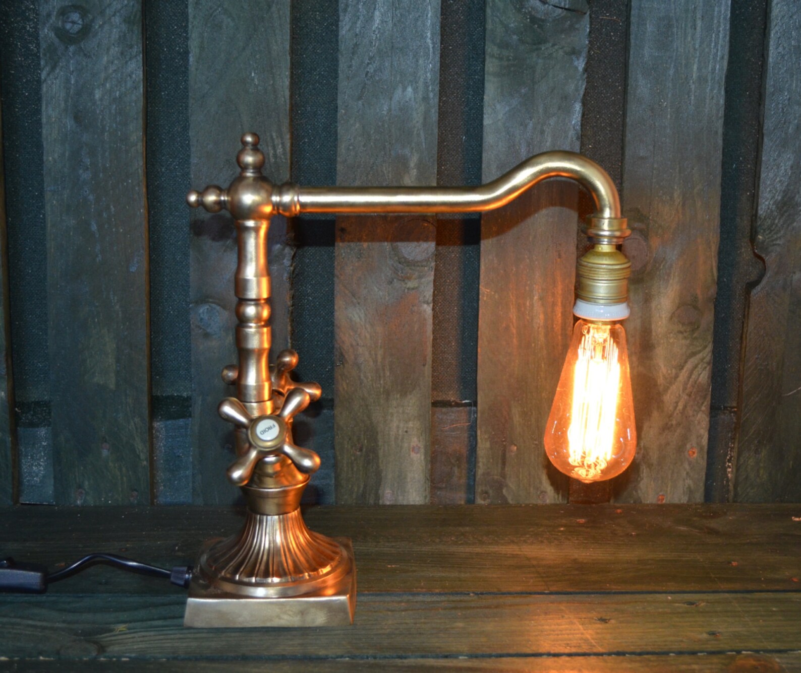 SOLD Steampunk bathtap Lamp Steampunk Light Industrial Etsy