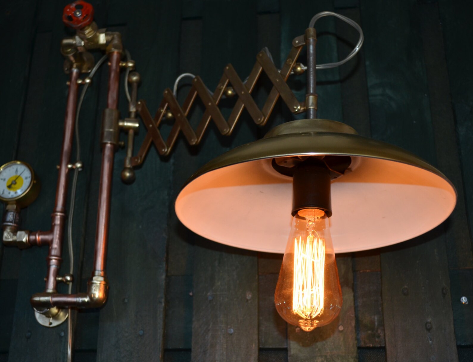 SOLD Steampunk Scissor Lamp Steampunk Light Industrial Etsy